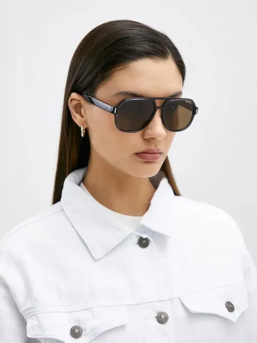 Модные солнцезащитные очки в стиле SQUARE Black / квадратные, сезон 2024. Защита от ультрафиолета UV Бишкек - изображение 4