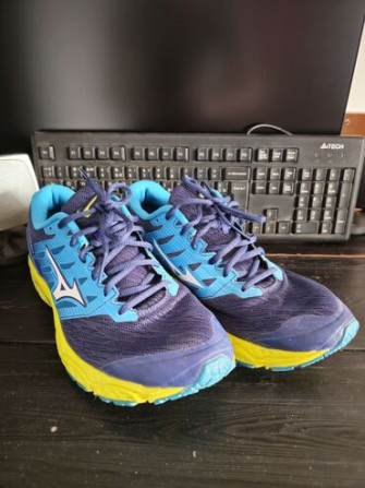 Мужские кроссовки, 43, Mizuno, Б/у, цвет - Синий, Самовывоз Бишкек - сүрөт 2