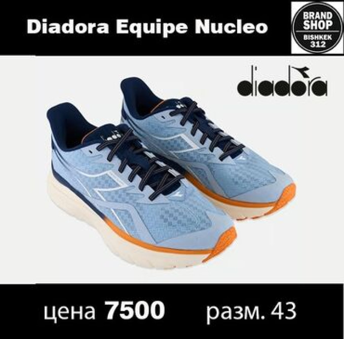 Мужские кроссовки, 43, Diadora, Новый, цвет - Голубой, Самовывоз, Платная доставка Bishkek - photo 1