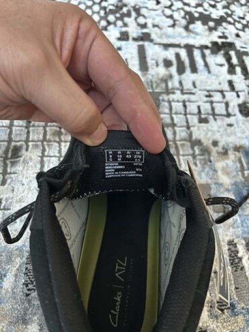 Мужские ботинки, 43, Clarks, Новый, цвет - Черный, Самовывоз Бишкек - сүрөт 5