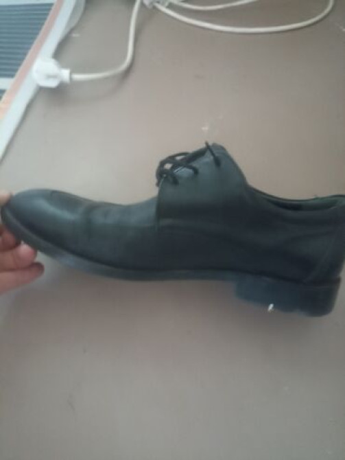 Мужские туфли дерби черного цвета, выполненные из гладкой кожи. Модель Бишкек - сүрөт 2