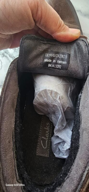 Мужские ботинки, 43, Clarks, Б/у, цвет - Коричневый, Самовывоз Бишкек - сүрөт 2