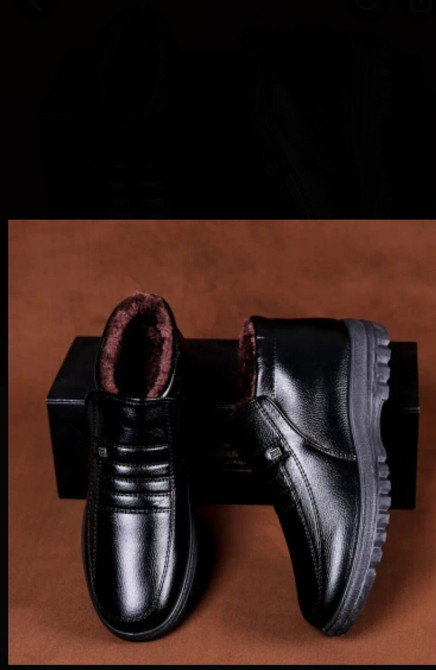 Мужские теплые ботинки черного цвета с подкладкой из искусственного Бишкек - сүрөт 1