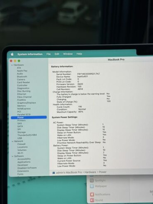 Ультрабук, Apple, 16 ГБ ОЗУ, Apple M1 Pro, 14 ", Б/у, Для работы, учебы, память NVMe SSD Бишкек - изображение 8