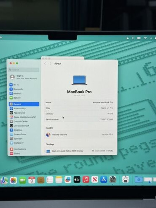 Ультрабук, Apple, 16 ГБ ОЗУ, Apple M1 Pro, 14 ", Б/у, Для работы, учебы, память NVMe SSD Бишкек - изображение 7