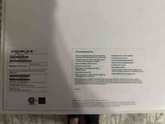 Ноутбук, Apple, 16 ГБ ОЗУ, Apple M1, 16 ", Б/у, память SSD Бишкек