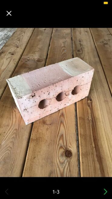 Пустотелый, дырчатый, Прессованная кирпич, Полублок, 250×120×88 Бишкек - изображение 1