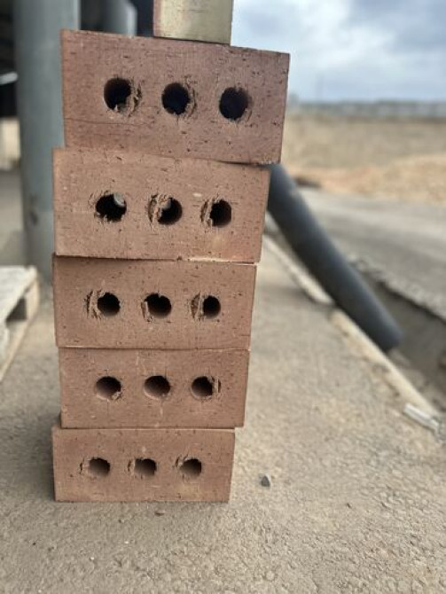 Пустотелый, дырчатый, Жженый кирпич, Полублок, 250×120×90 Бишкек - изображение 5