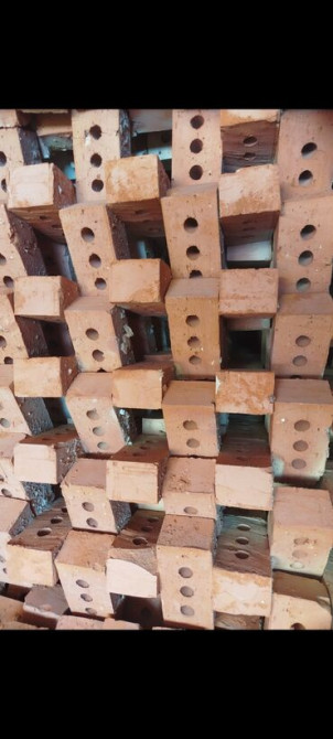 Керамический красный кирпич с тремя отверстиями. Подходит для Бишкек - сүрөт 1