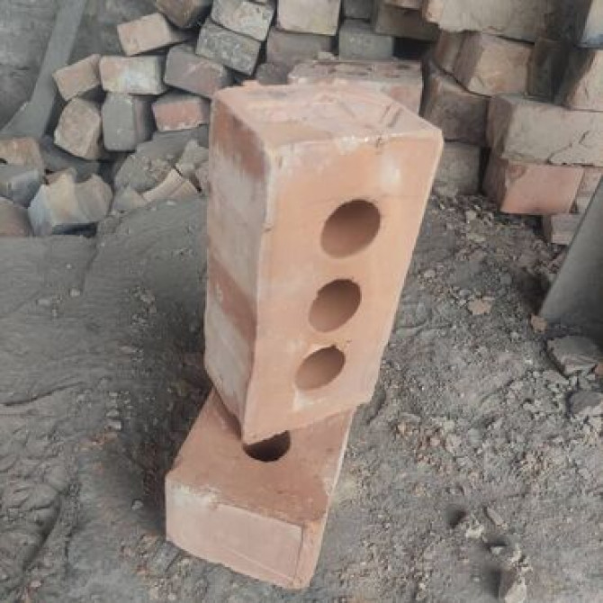 Пустотелый, дырчатый, Жженый кирпич, Полублок, 250×120×90 Бишкек - изображение 3