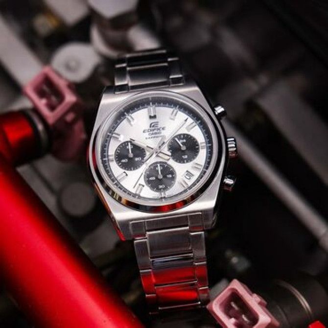 Edifice EFB-730D Функции : секундомер, дата, подсветка стрелок; Бишкек - изображение 2