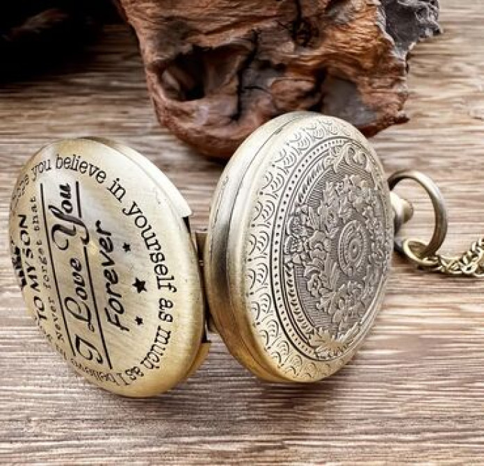 Часы карманные,винтажные,кварцевые, с надписью/пожеланием Бишкек - изображение 4