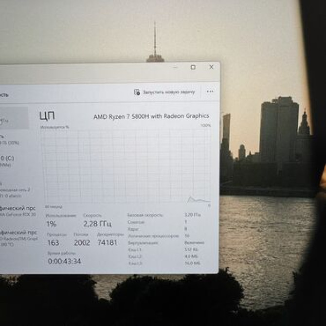 Ноутбук, Lenovo, 16 ГБ ОЗУ, AMD Ryzen 7, 16 ", Б/у, Для несложных задач, память NVMe SSD Бишкек - сүрөт 6