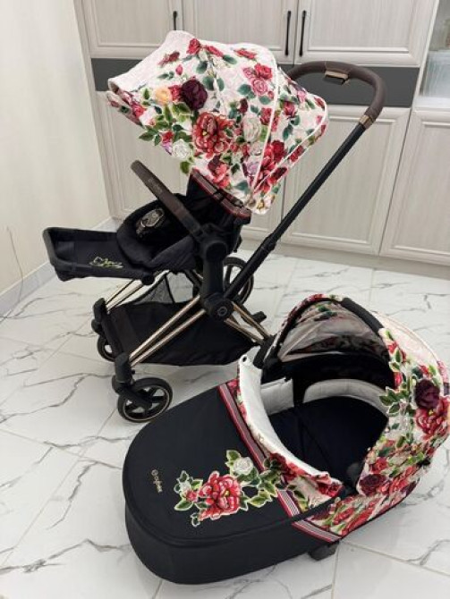 Коляска, цвет - Золотой, Б/у Бишкек - сүрөт 4