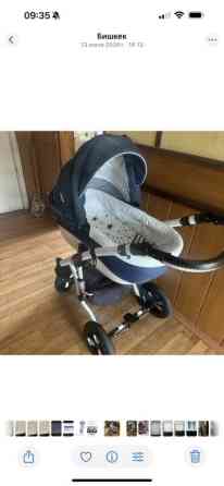 Коляска, цвет - Голубой Бишкек