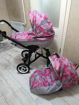 Коляска, цвет - Серебристый, Б/у Бишкек