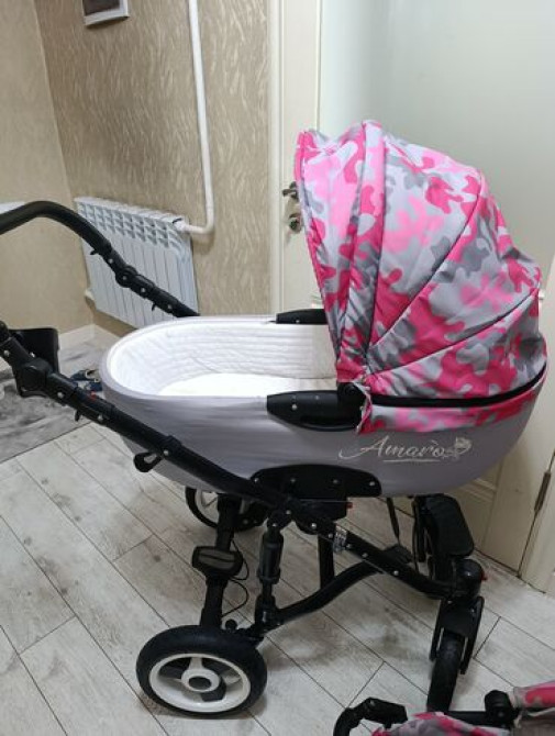 Коляска, цвет - Серебристый, Б/у Бишкек - изображение 4