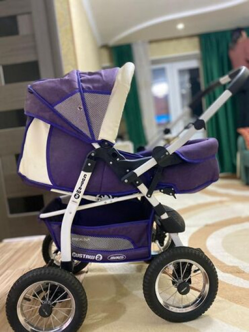 Коляска, цвет - Фиолетовый, Б/у Бишкек - изображение 4