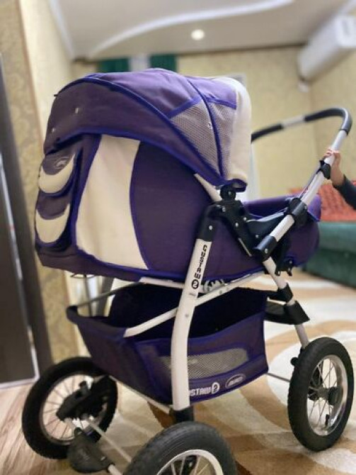Коляска, цвет - Фиолетовый, Б/у Бишкек - изображение 5
