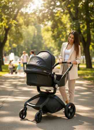 Коляска, цвет - Черный, Б/у Бишкек