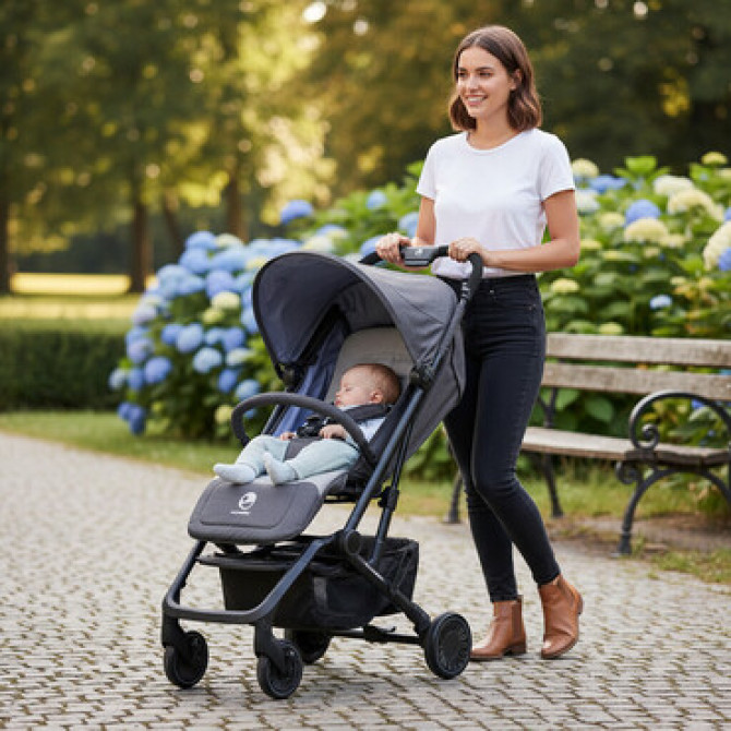 Коляска, цвет - Серый, Б/у Бишкек - изображение 1