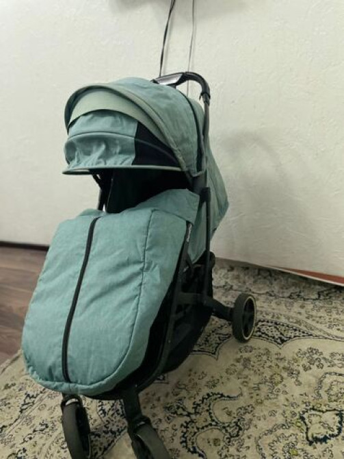 Коляска, цвет - Голубой, Б/у Бишкек - изображение 2