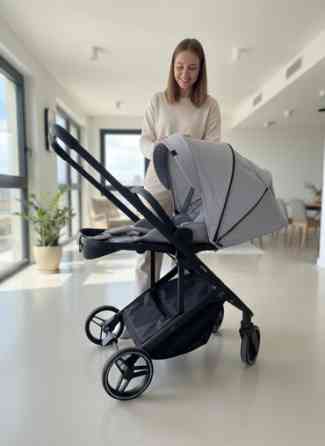 Коляска, цвет - Серебристый, Б/у Бишкек