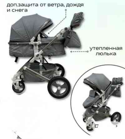 Коляска, цвет - Серебристый, Б/у Бишкек