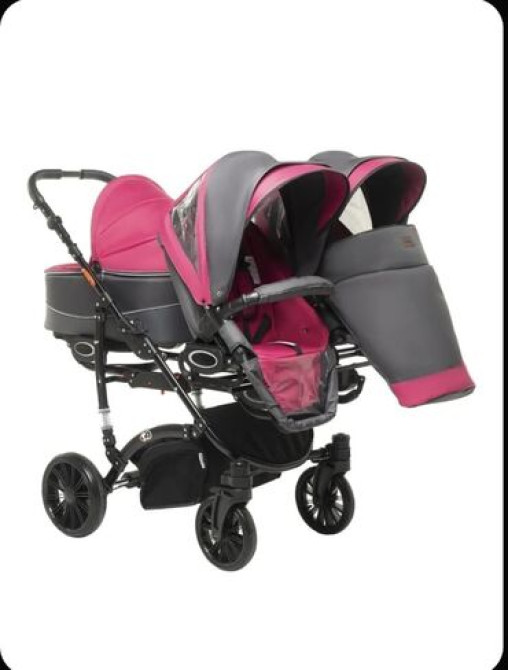 Коляска, цвет - Розовый, Б/у Бишкек - изображение 3