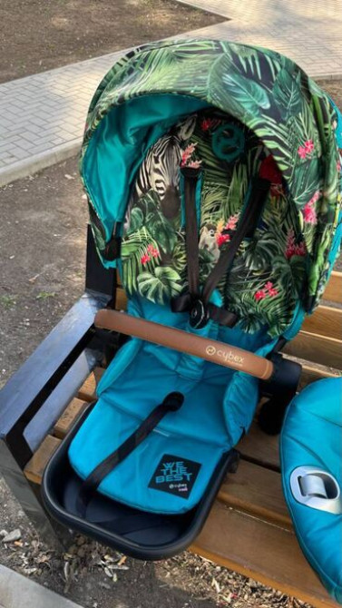 Коляска, цвет - Голубой, Б/у Бишкек - изображение 2