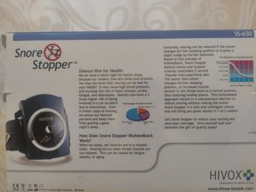 Прибор для борьбы с храпом Hivox Snore Stopper Безопасный и удобный Бишкек - изображение 2