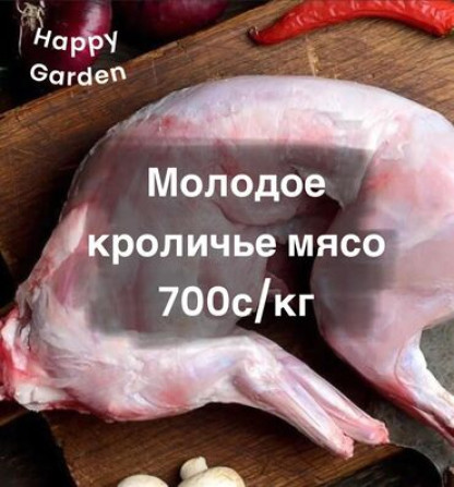 Крольчатина : Голень, Лопатка, Ножки, 1 кг, 2 кг, Бесплатная доставка, Платная доставка Бишкек - изображение 1