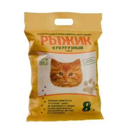 Наполнитель для кошек Рыжик TOFU кукурузный.???? Натуральный комкующийся Бишкек
