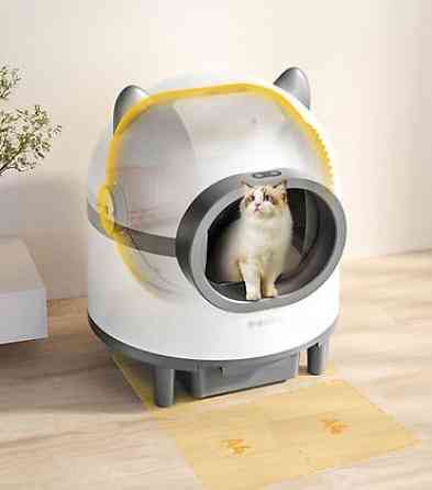 Автоматический закрытый лоток для кошек с самоочисткой - Тип: умный Бишкек