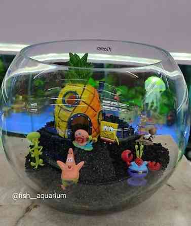 Аквариум 6 литров с дизайном Губка боб! Бишкек