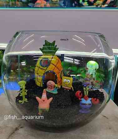 Аквариум 6 литров с дизайном Губка боб! Бишкек