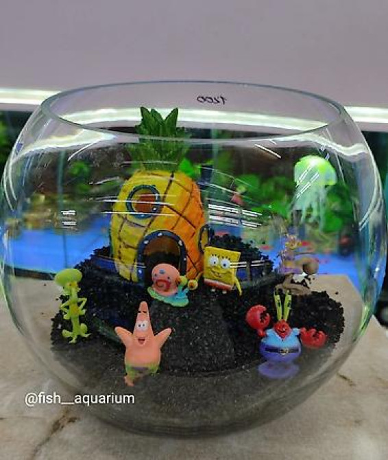 Аквариум 6 литров с дизайном Губка боб! Бишкек - изображение 2