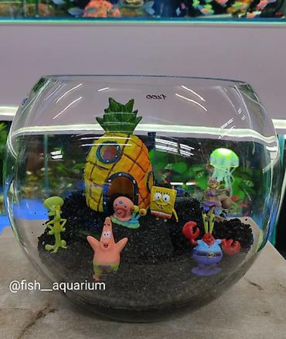 Аквариум 6 литров с дизайном Губка боб! Бишкек - изображение 1