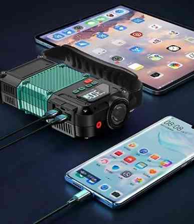 Автомобильный воздушный насос+компрессор HS-B-01 ﻿МОЩНЫЙ СТАРТЕР Бишкек