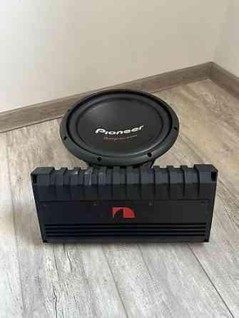 Комплект для автозвука: сабвуферы Pioneer и Sony + усилители Nakamichi Bishkek