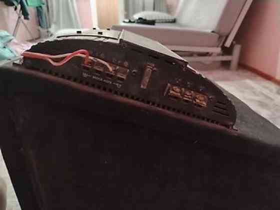 Сабвуфер Mystery в корпусе с фазоинвертором + автомобильный усилитель Bishkek