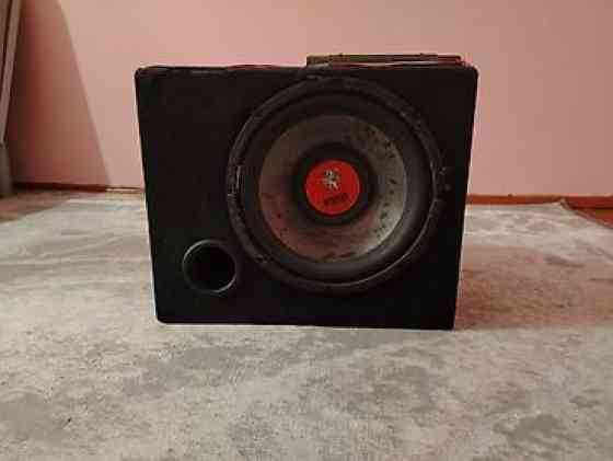 Сабвуфер Mystery в корпусе с фазоинвертором + автомобильный усилитель Bishkek