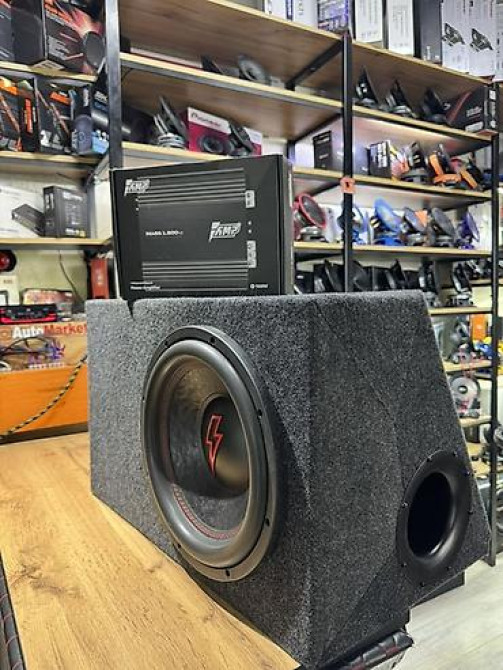Автомобильный сабвуферный комплект Состав: - Сабвуфер в корпусе Бишкек - изображение 1
