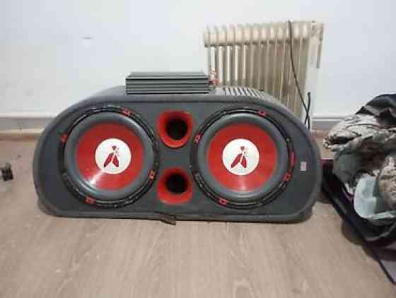 Сабвуферный комплект для авто - Корпусный сабвуфер с двумя динамиками Бишкек