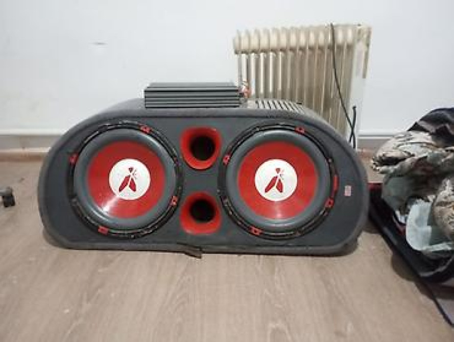 Сабвуферный комплект для авто - Корпусный сабвуфер с двумя динамиками Bishkek - photo 1
