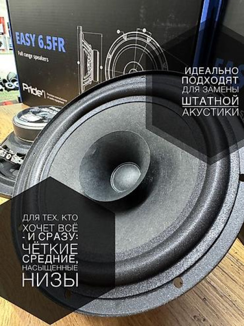 Широкополосные динамики Pride Easy 6.5FR PRIDE EASY FR ( FULL RANGE) Бишкек - изображение 2