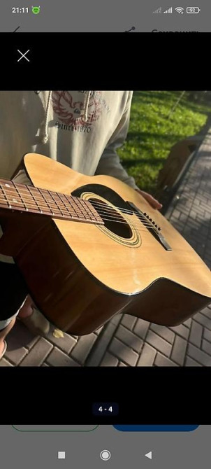 Акустическая гитара Yamaha (форма дредноут) + чехол,каподастр и Бишкек - изображение 4