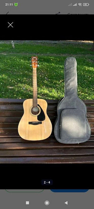 Акустическая гитара Yamaha (форма дредноут) + чехол,каподастр и Бишкек - изображение 1