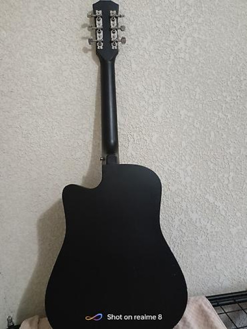 Акустическая гитара с вырезом (cutaway), цвет — матовый черный Бишкек - изображение 4