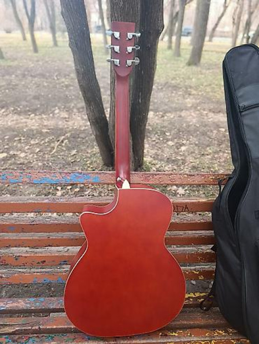 Акустическая гитара 41 дюйм, Weibo с вырезом (cutaway) + мягкий чехол Бишкек - изображение 2